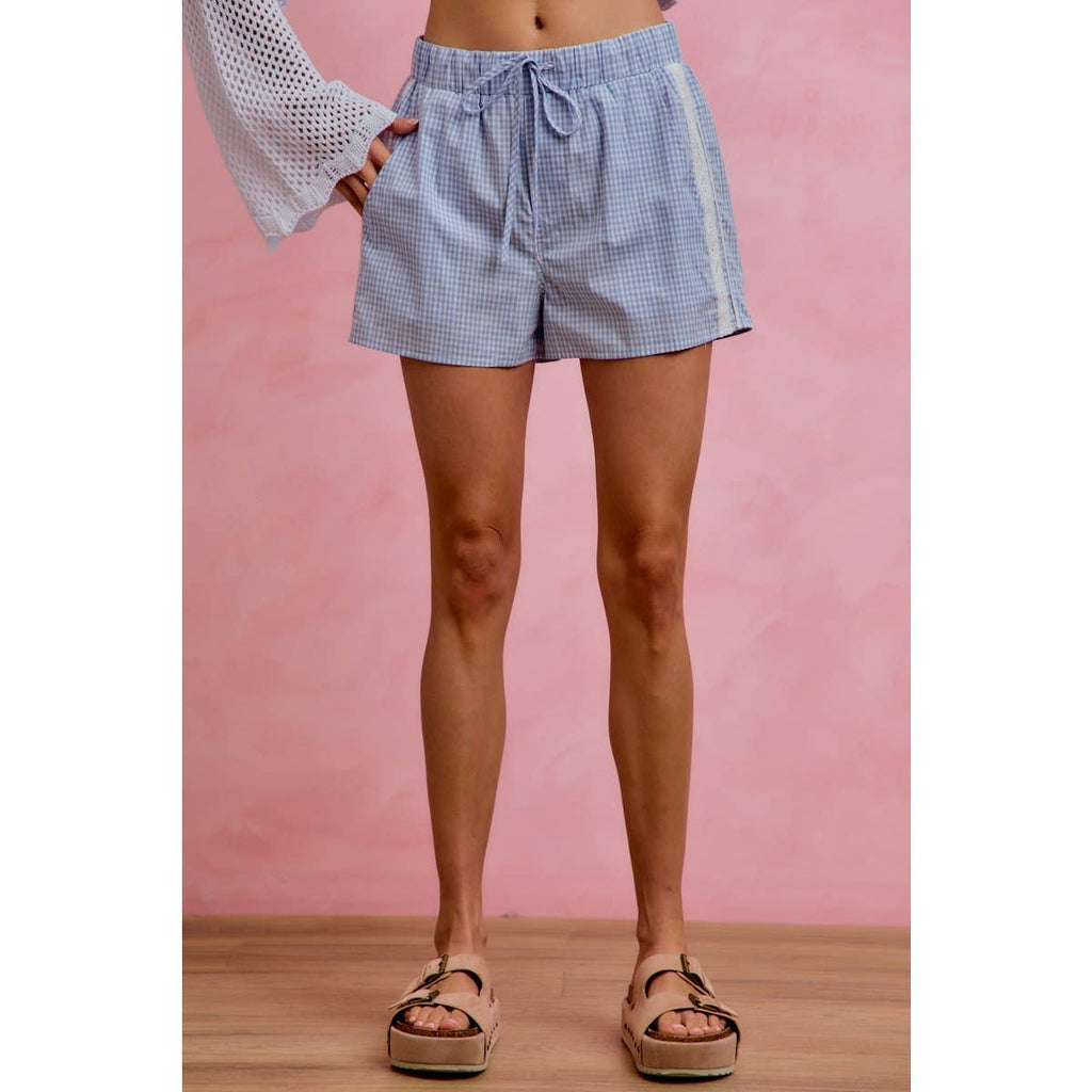 CHECK GINGHAM SHORTS