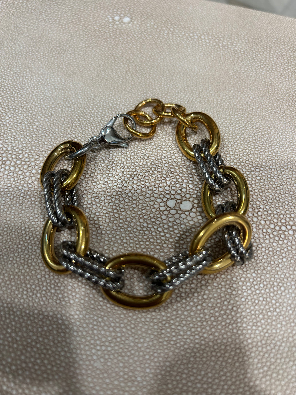 Mixed Metal Link Bracelet