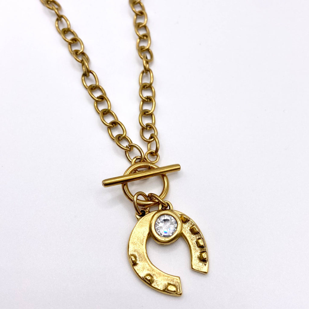 Horse shoe luxe symbol of lucky fortune 