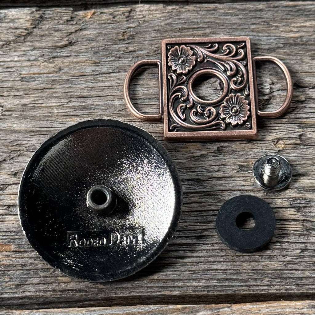 Round Copper Flower Twilly Slide