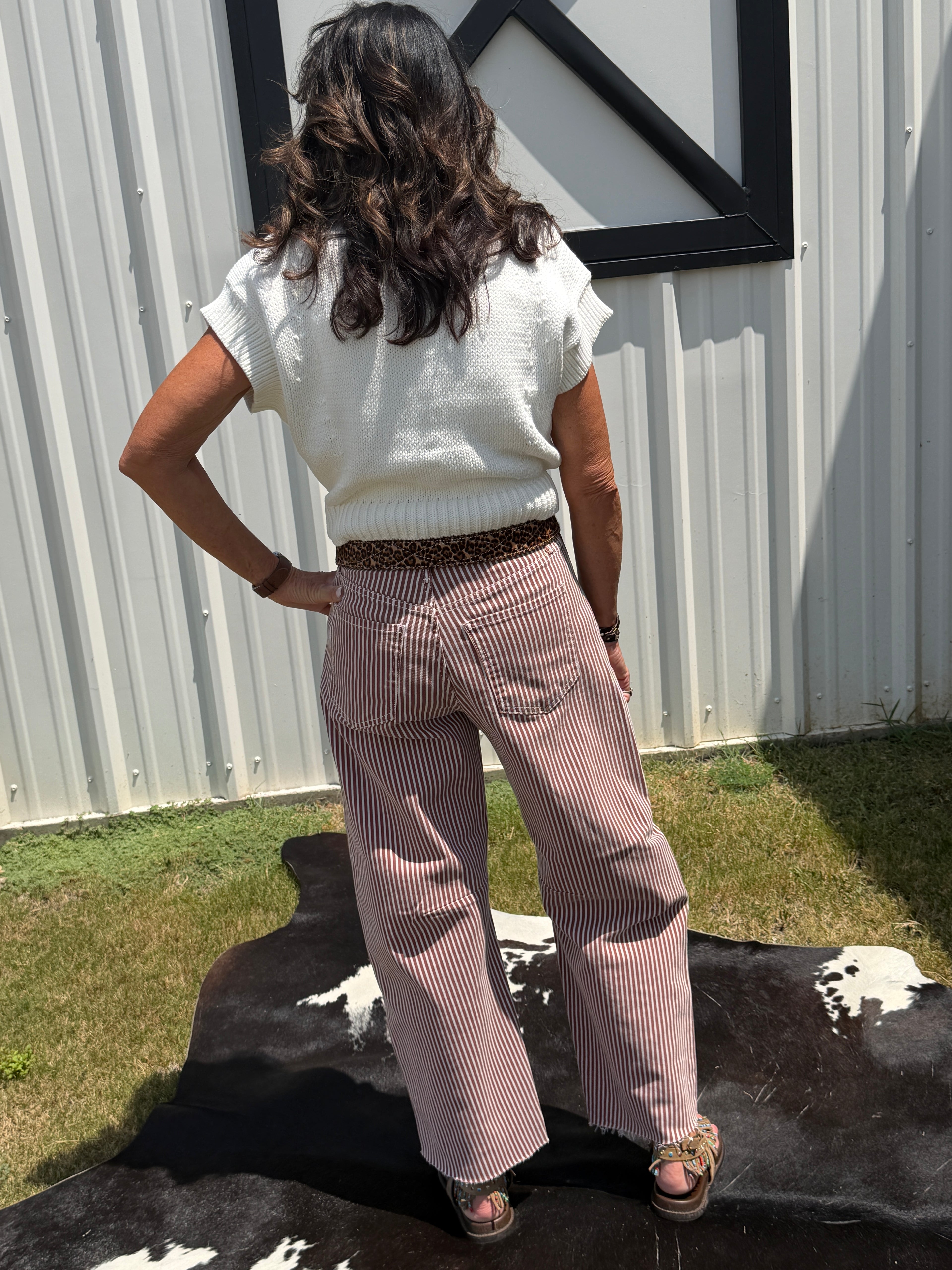Stripe Barrel Jean