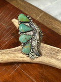 Feather & Turquoise Statement Ring