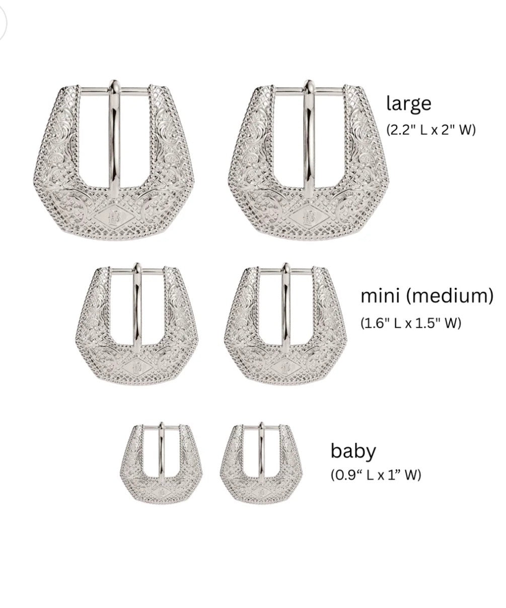 Silver Buckle Betty Earring Baby