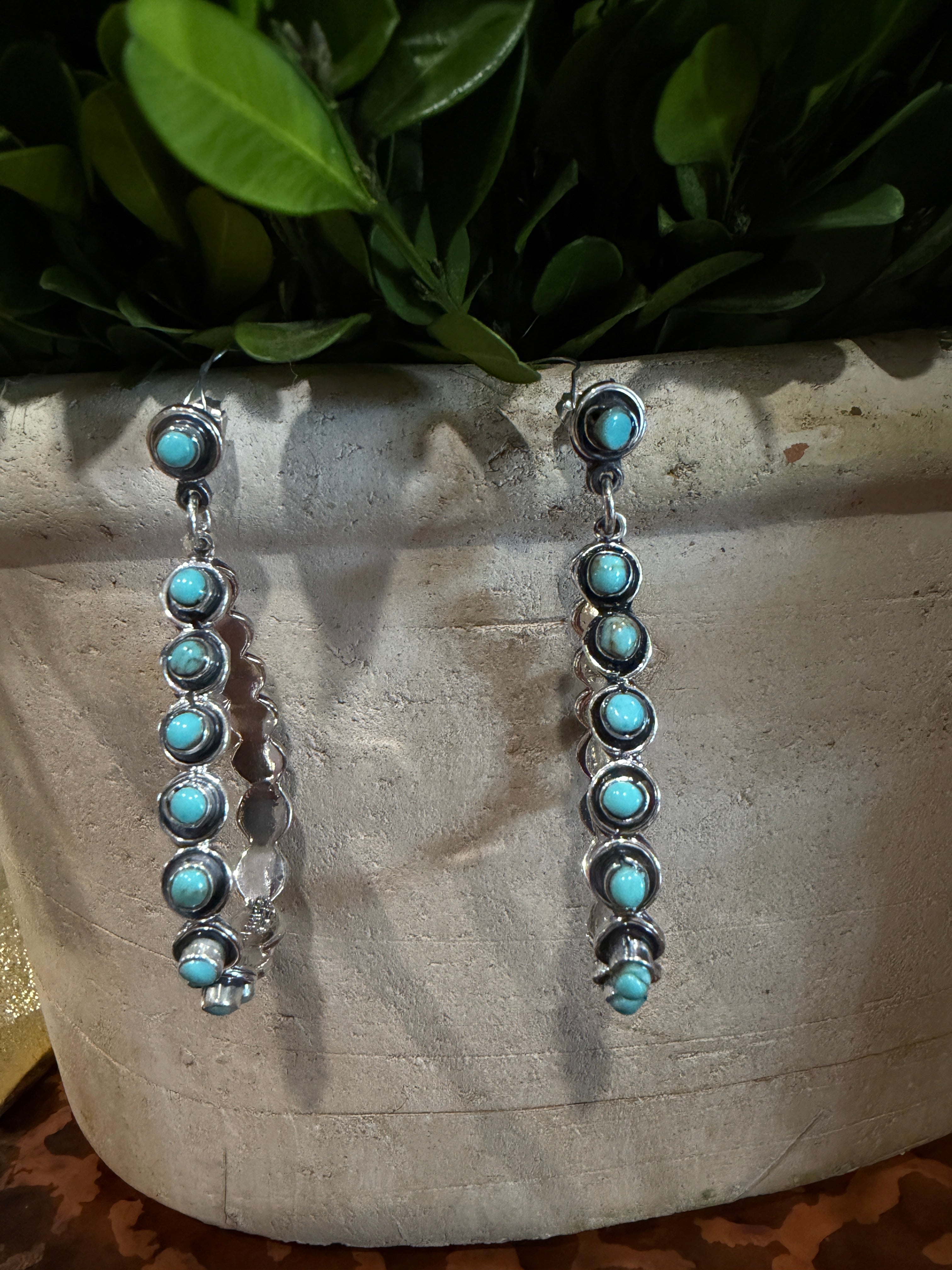 Turquoise Large Teardrop Earrings