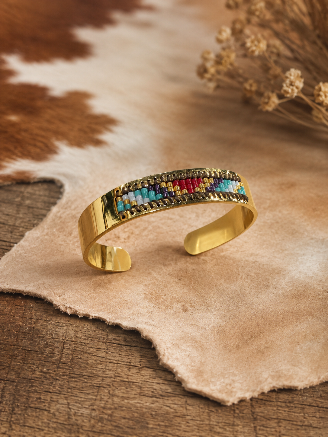 Small Cuff Seed Bead Bracelet