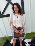 Western Showstopper Fringe Top - Oat