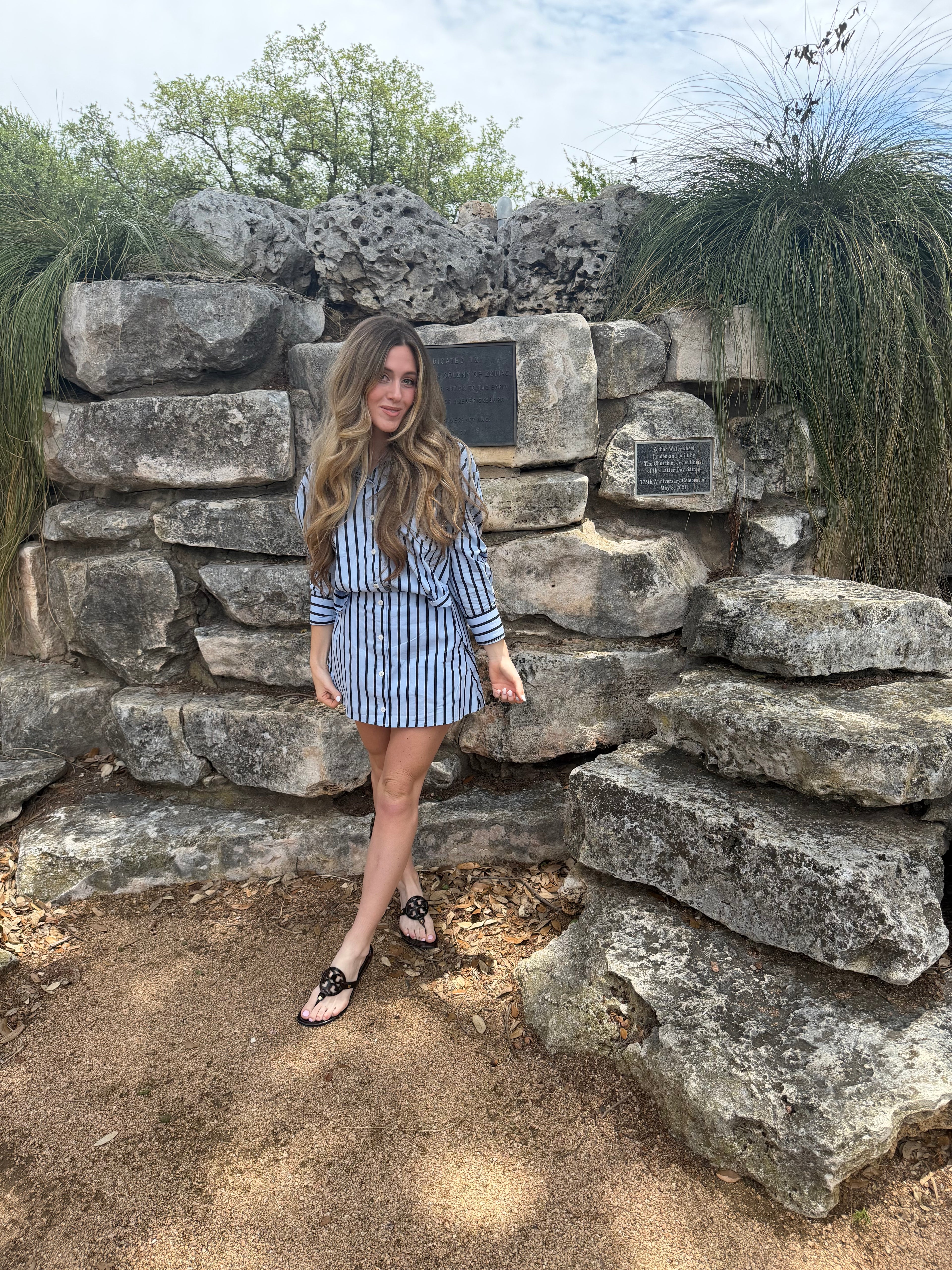 City Stroll Striped Skort Set