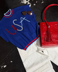USA Short Sleeve Sweater top