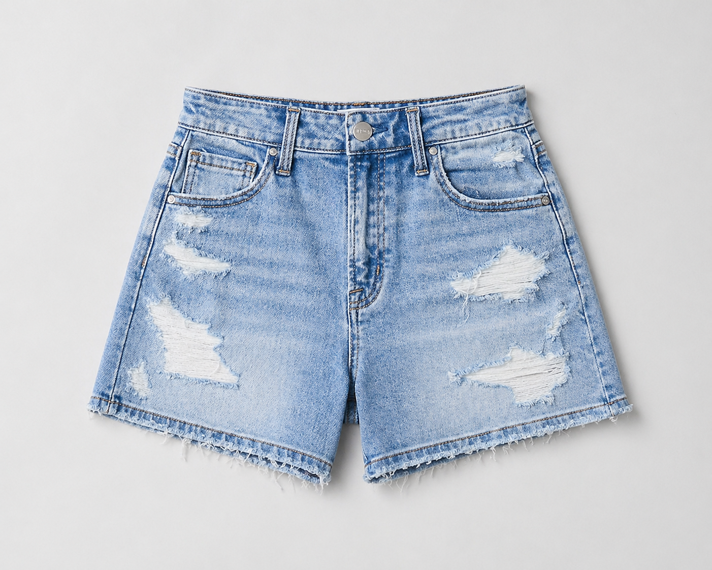 High Rise Side Slit Shorts