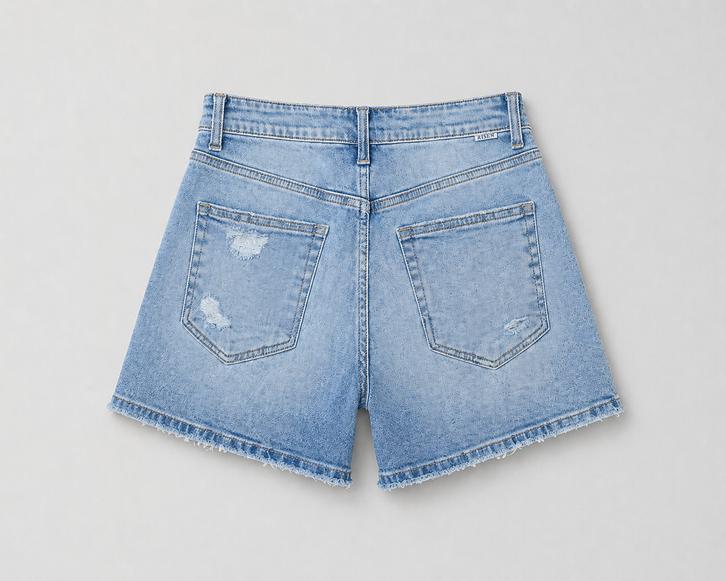 High Rise Side Slit Shorts