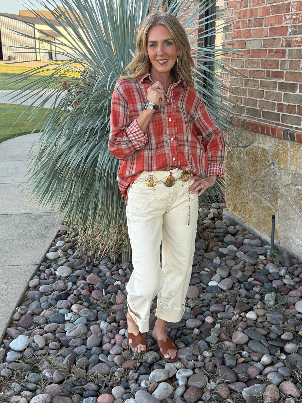 Oversized Plaid Cotton Shirt