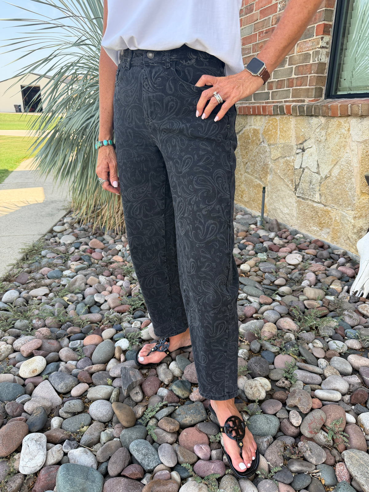 Paisley Barrel Jean