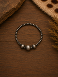 Sterling Silver Graduated Pearl Bracelet