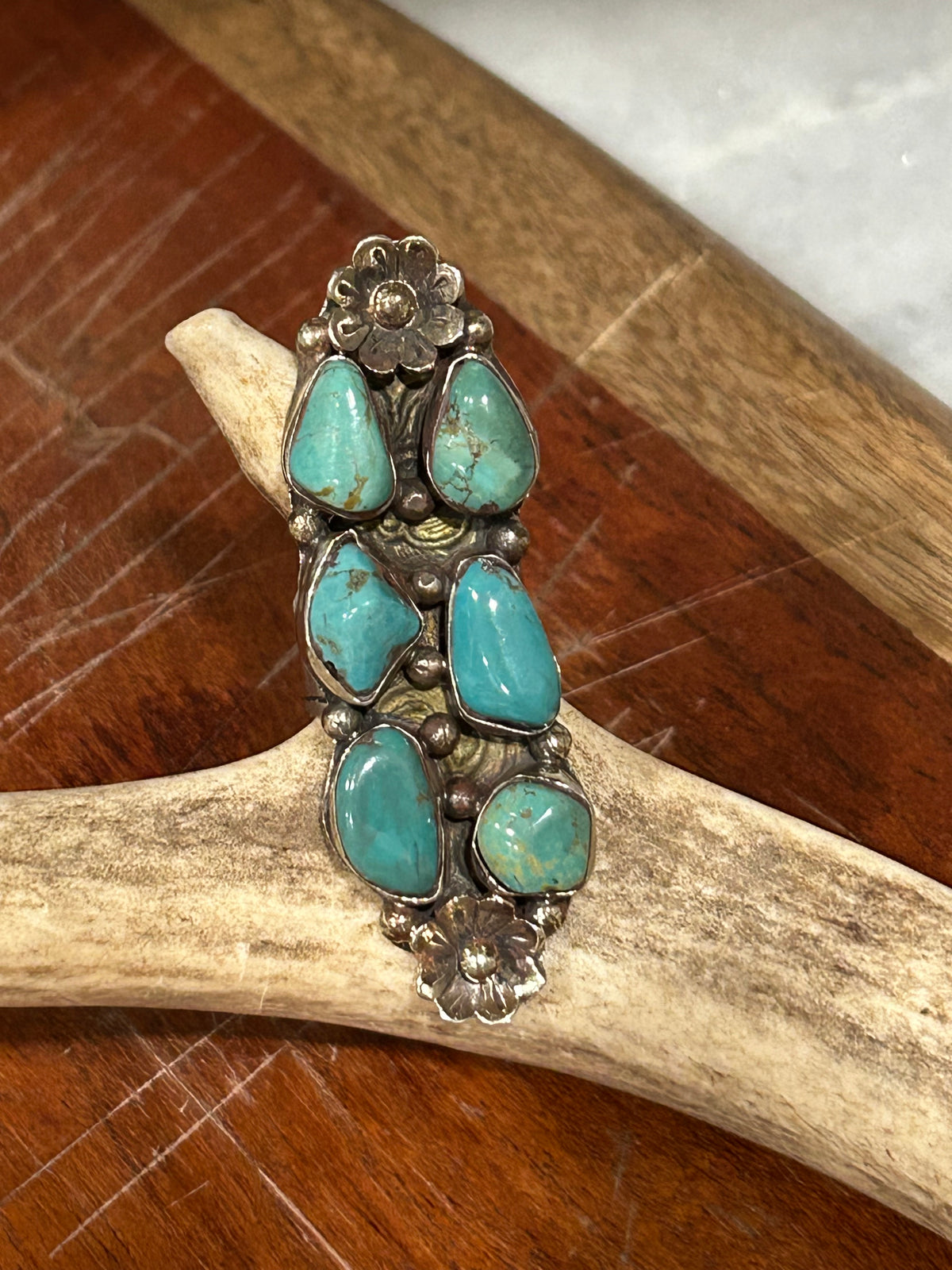 Southwestern Multi-Stone Turquoise Ring