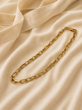 Heavy Gold  Paper Clip Chain Necklace