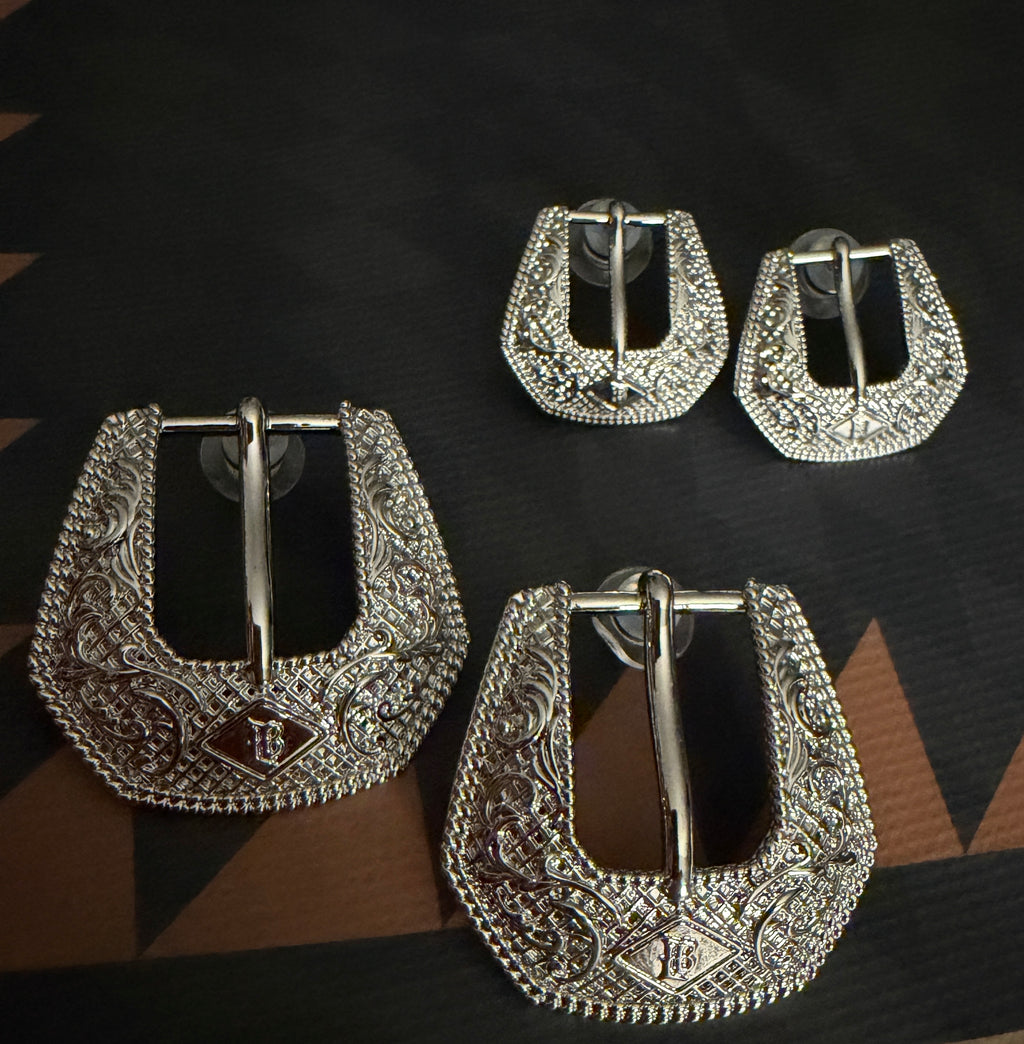 Silver Buckle Betty Earring Baby