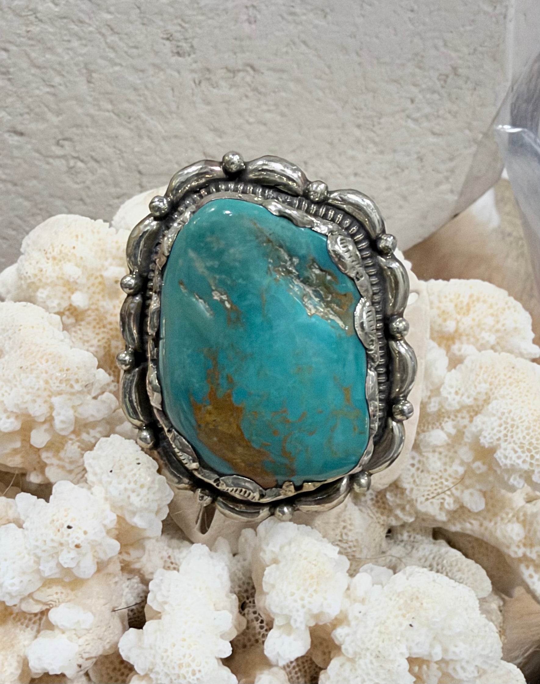 Rustic Earth Turquoise Statement Ring