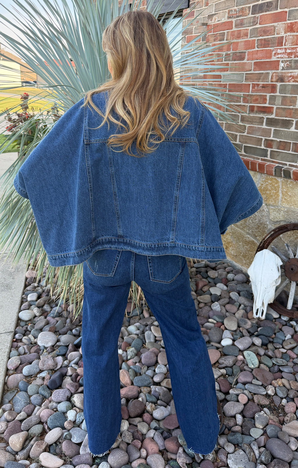 Denim Cape Jacket