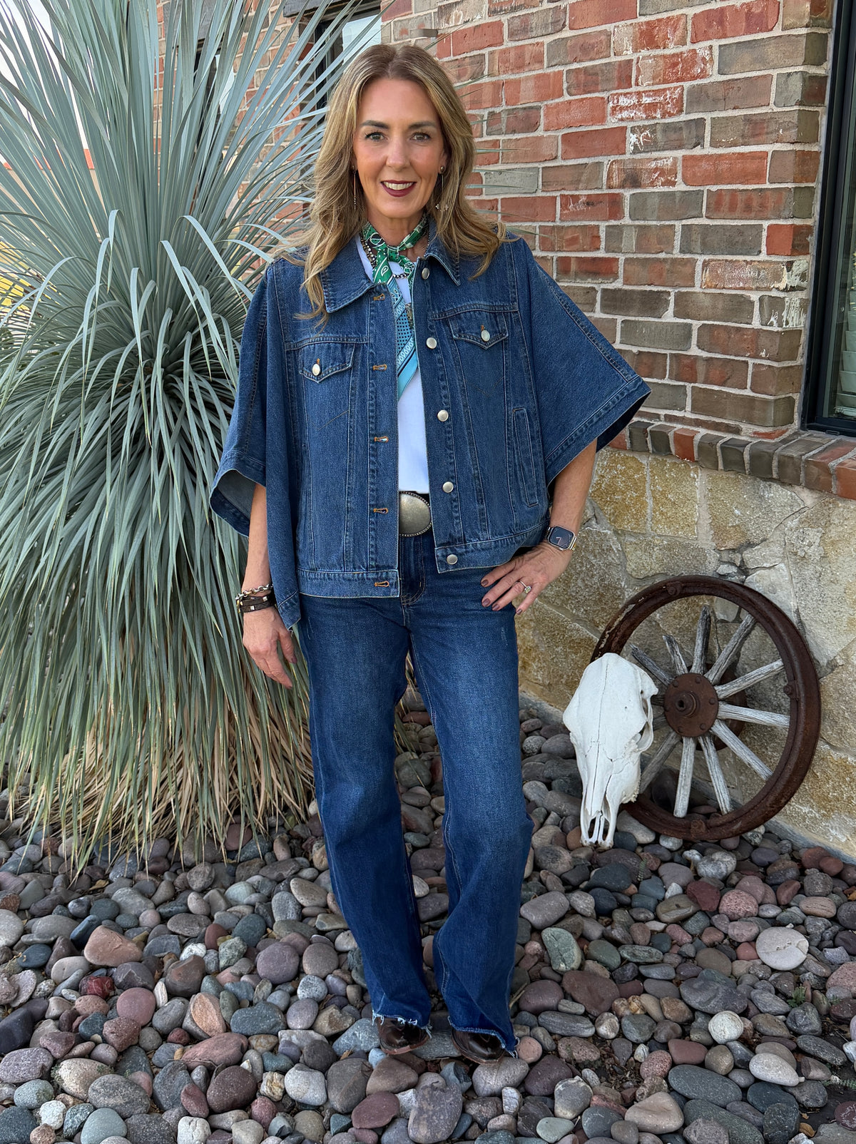 Denim Cape Jacket
