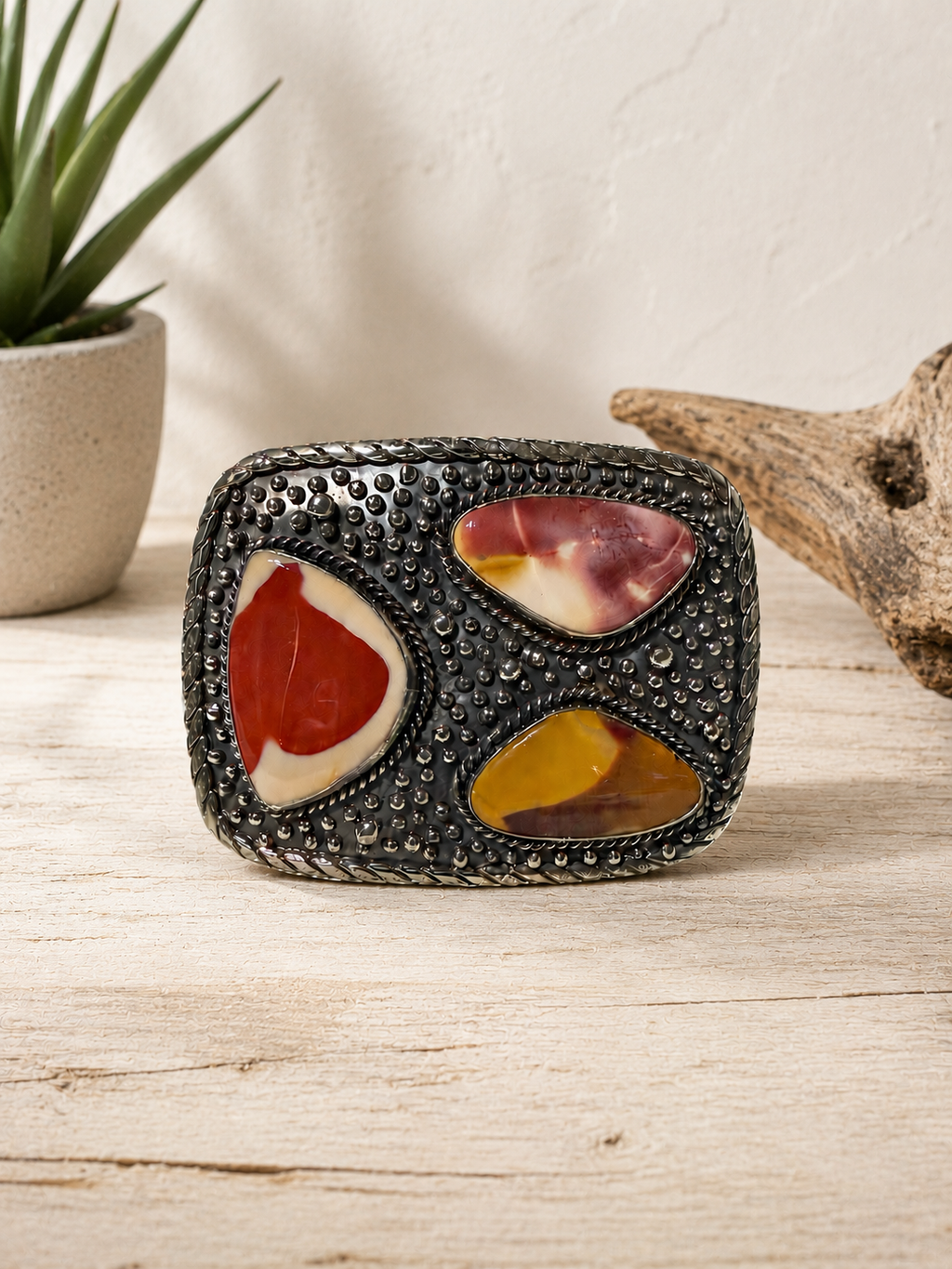 Mookite 3 Stone Belt Buckle