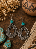 Turquoise Open Teardrop Earrings