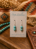 Paige Wallace Double Rock Turquoise Earrings
