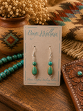 Paige Wallace Turquoise Gold Outlined Teardrop Earrings