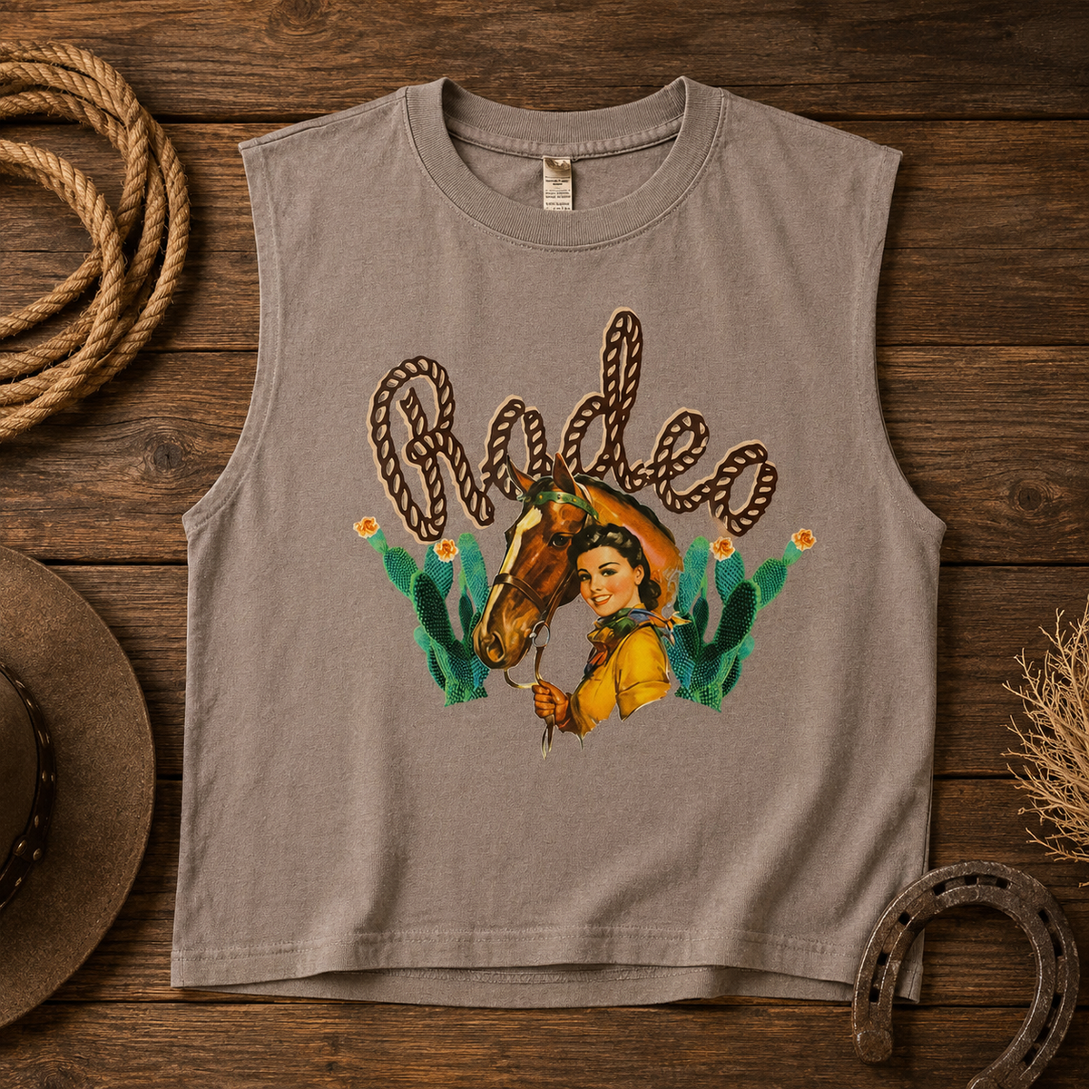 Rodeo Cowgirl Muscle Tank