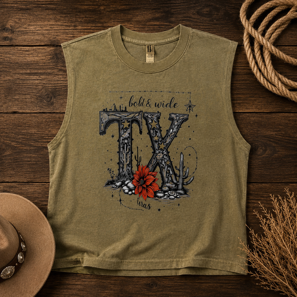 TX/Rose Muscle Tank