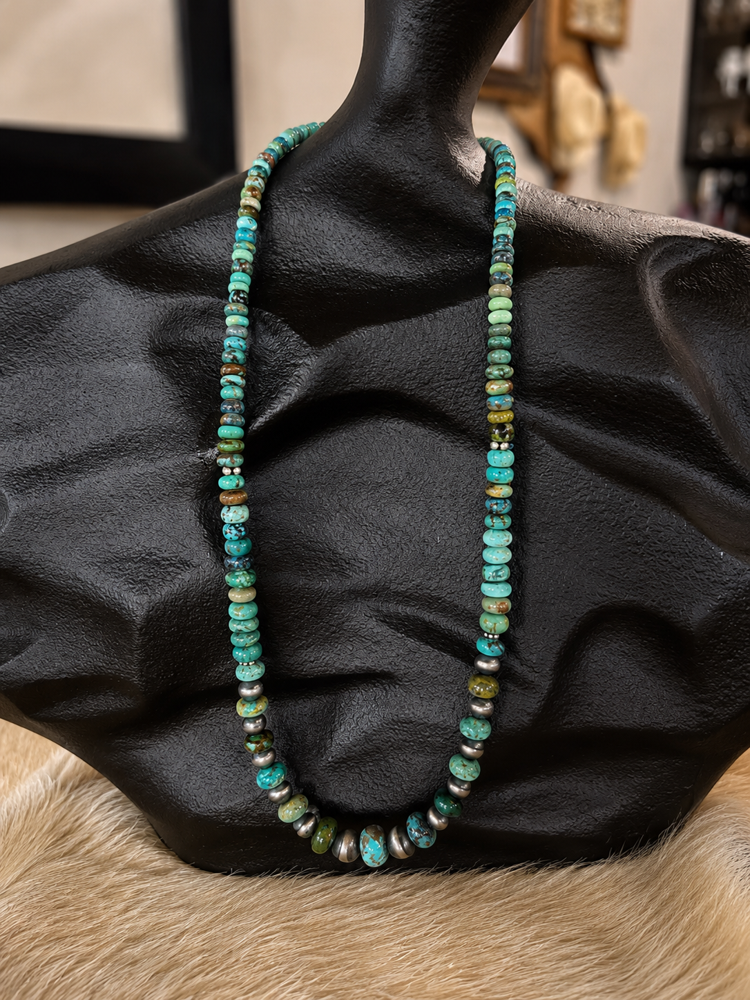 Turquoise & Navajo Pearl Necklace