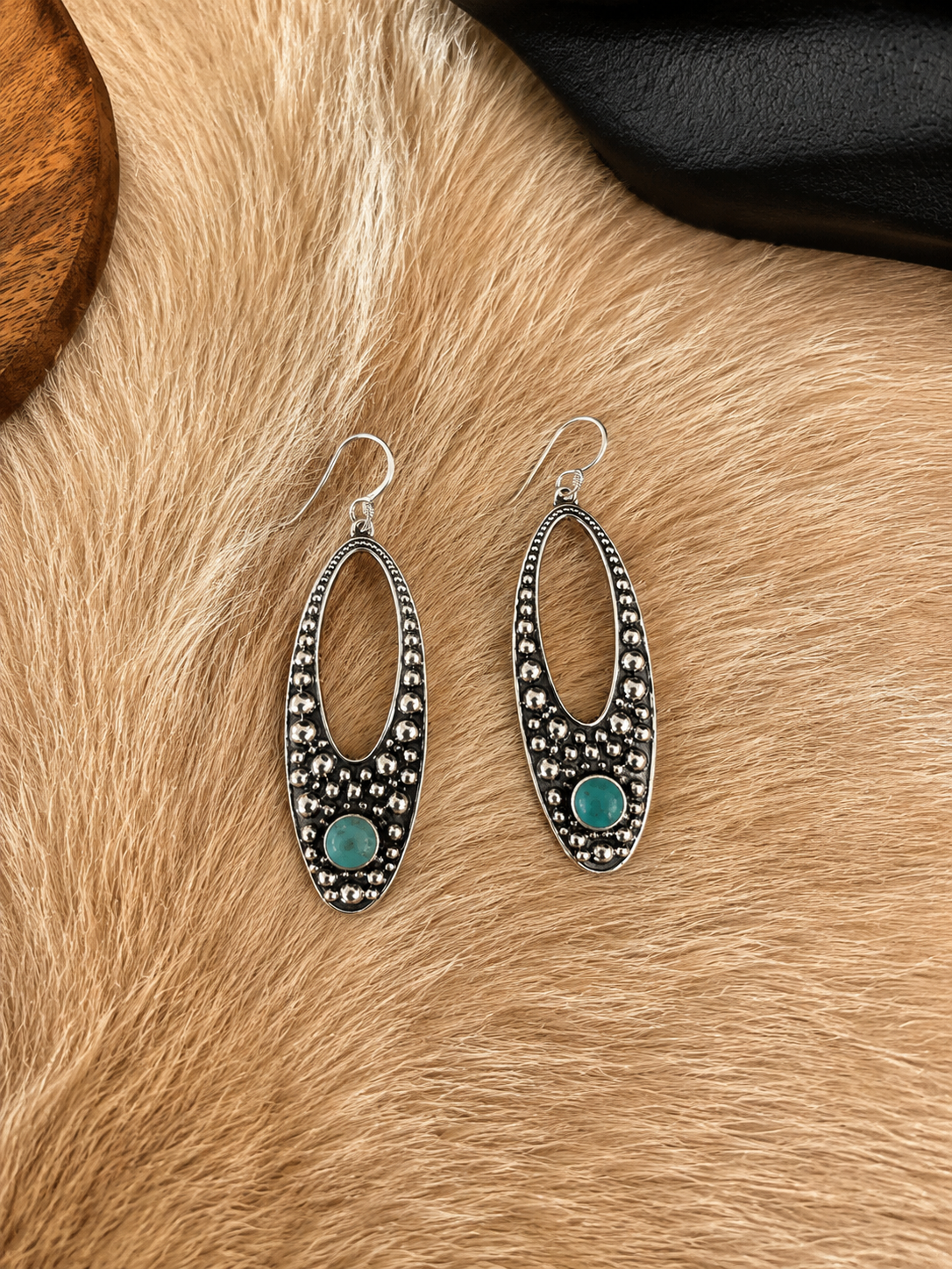 Turquoise Open Teardrop Earring