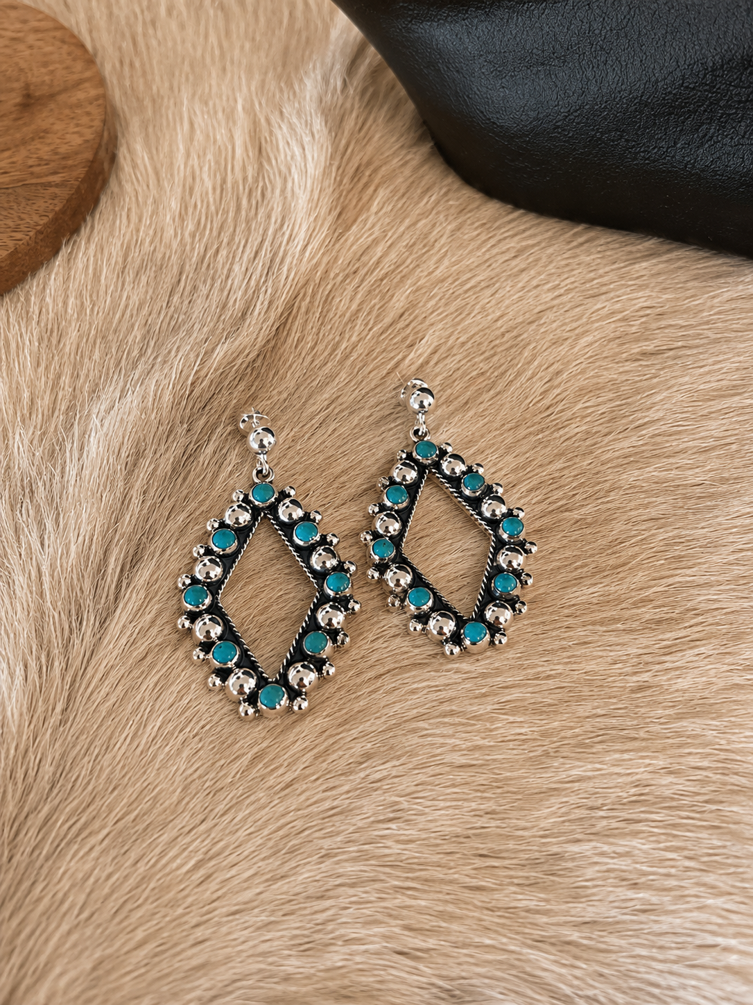 Turquoise Diamond Shape SS