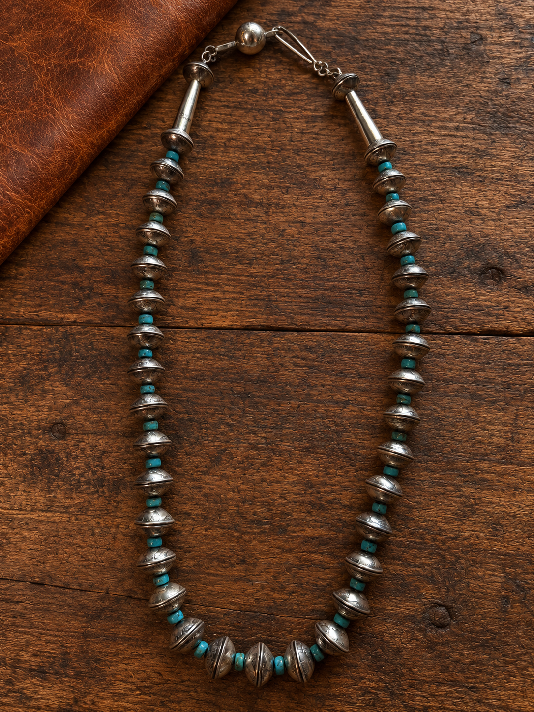 Vintage Walking Liberty Coin and Turquoise Necklace