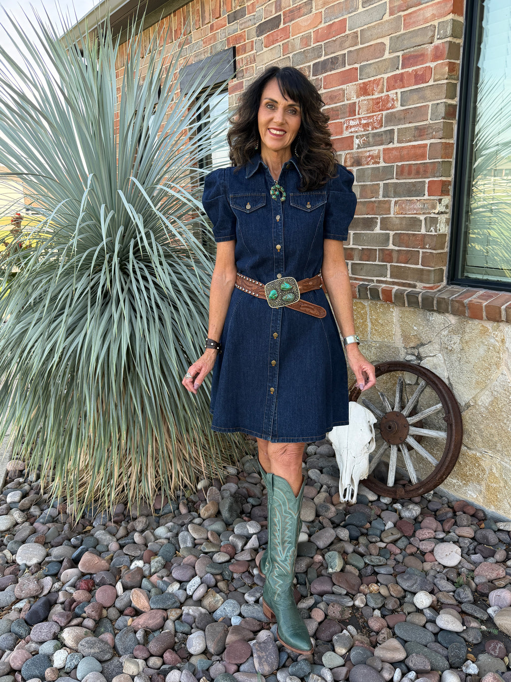 Denim Short Sleeve Dress