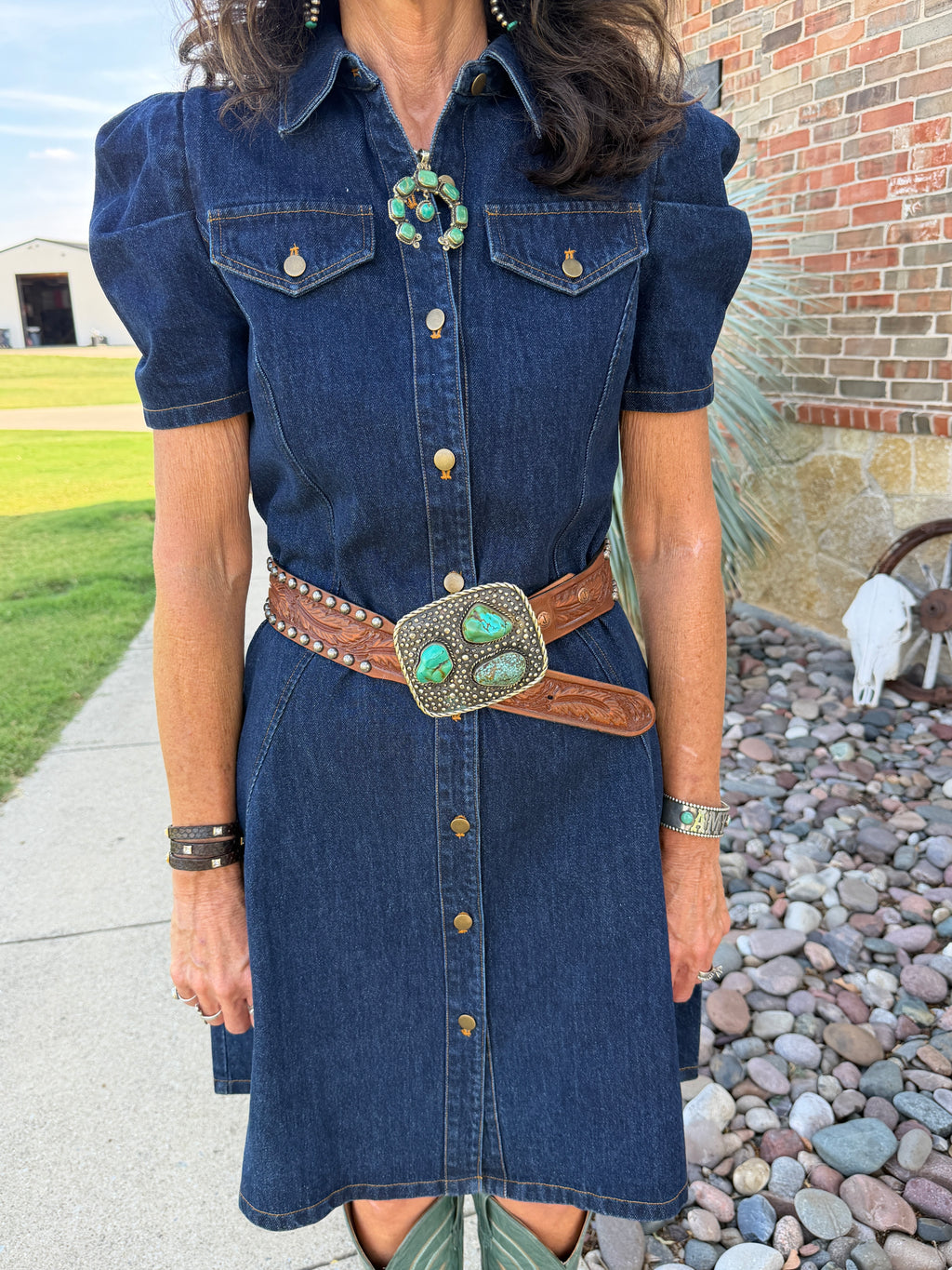 Denim Short Sleeve Dress