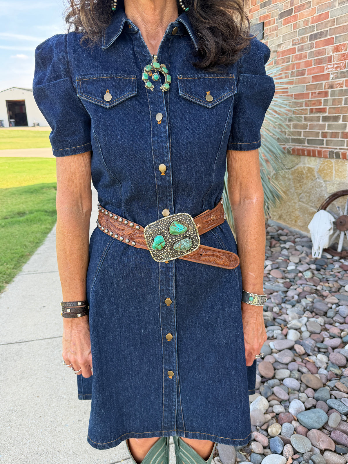 Denim Short Sleeve Dress