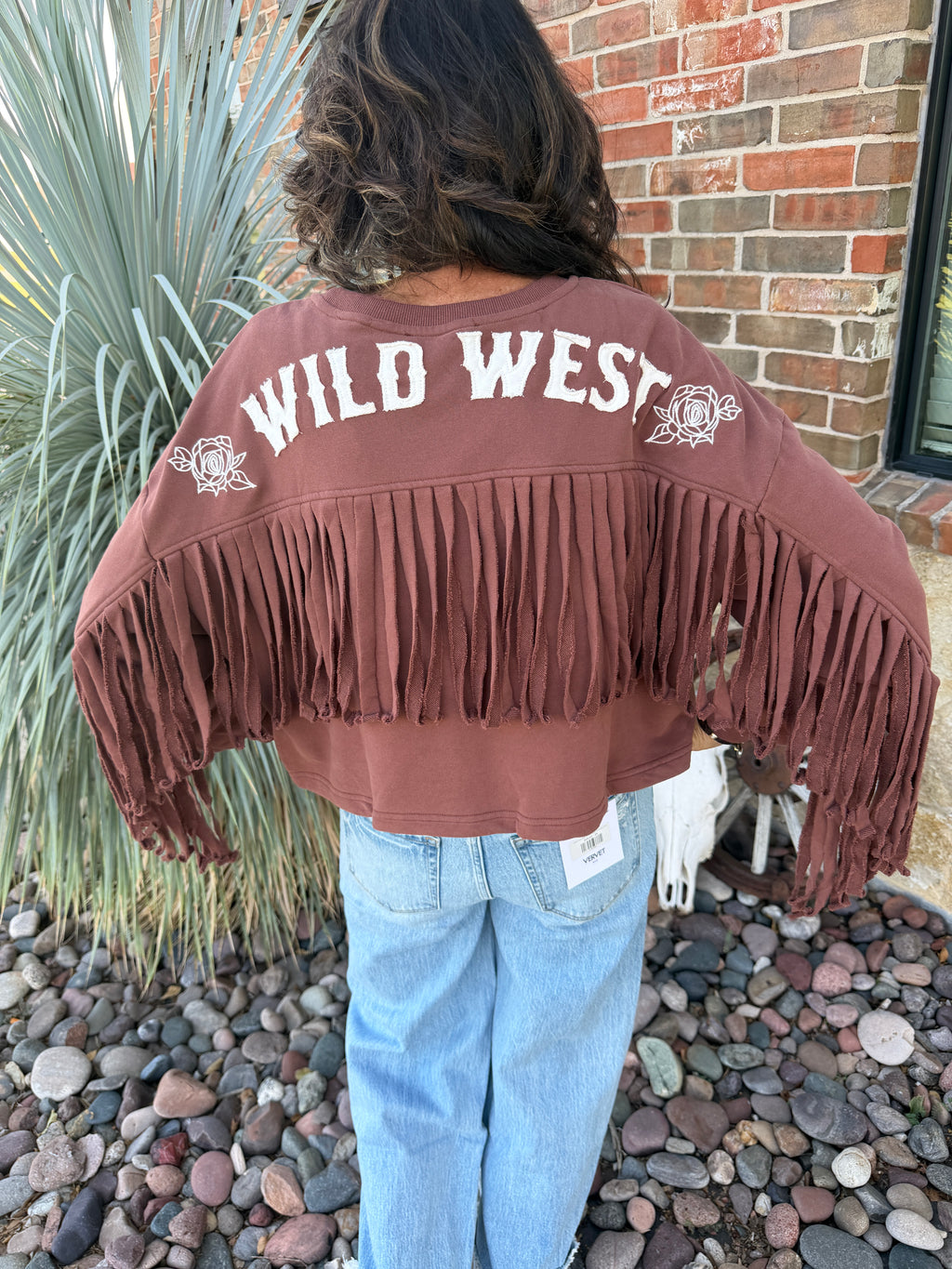 Wild West Graphic Fringe Sweatshirt