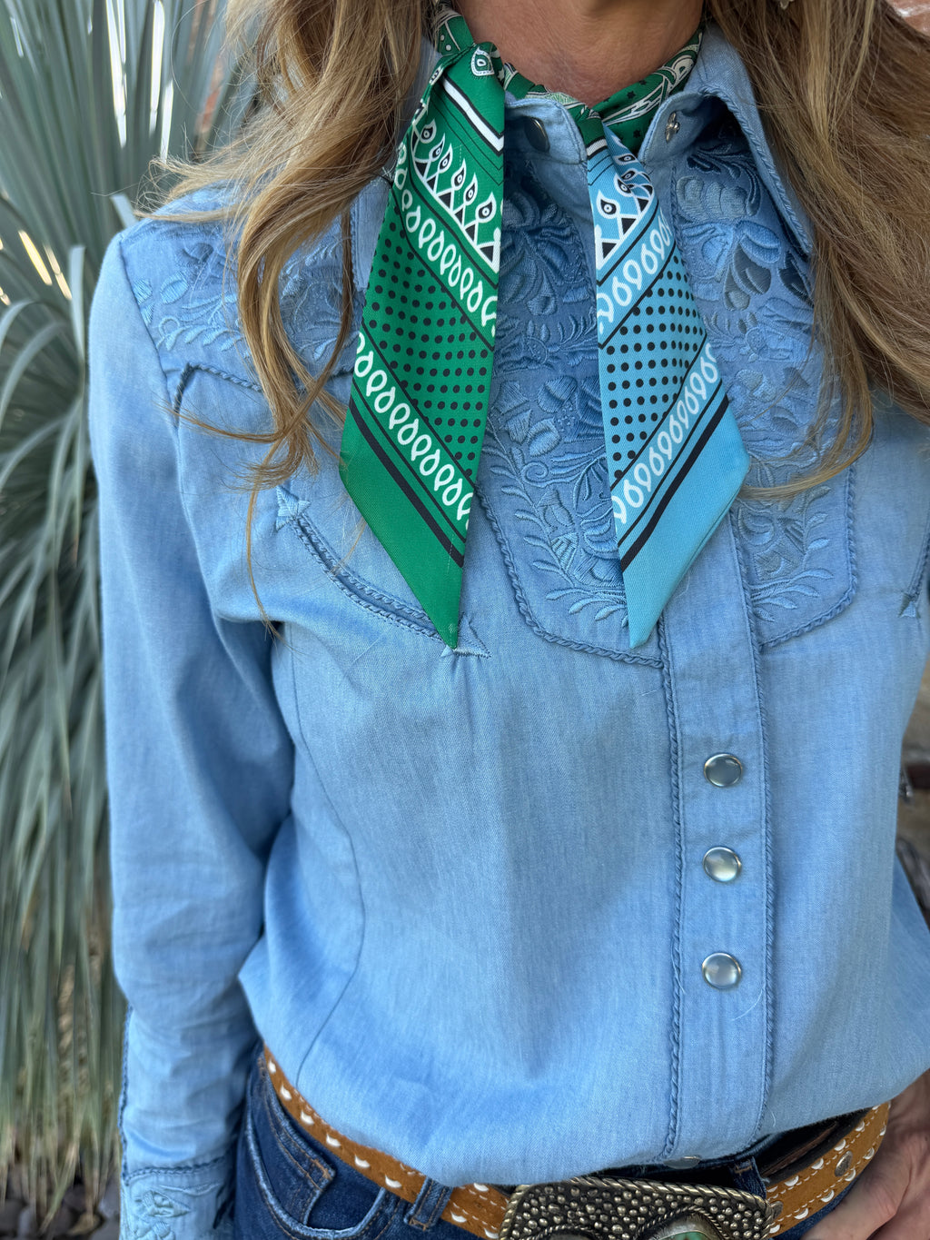 Embroidered Western Blouse