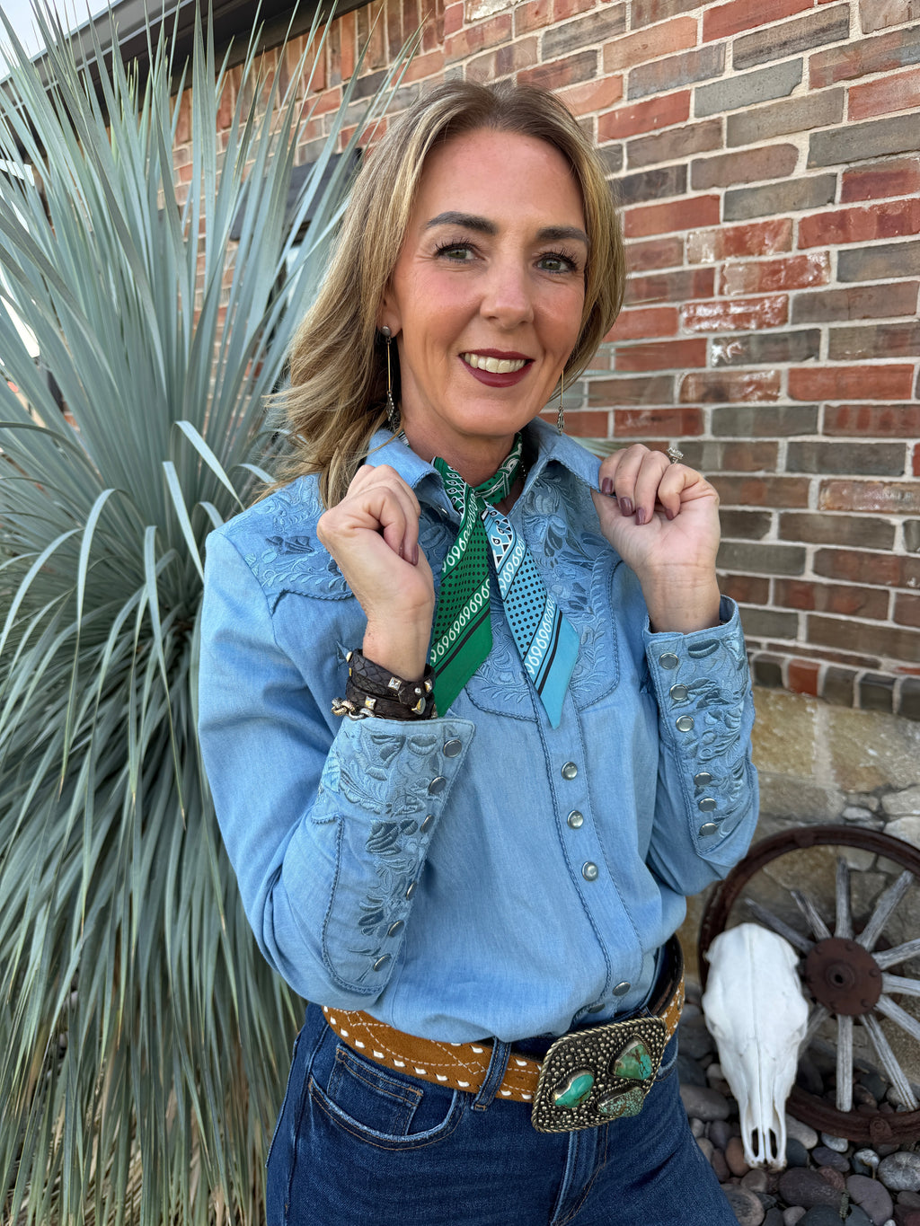 Embroidered Western Blouse