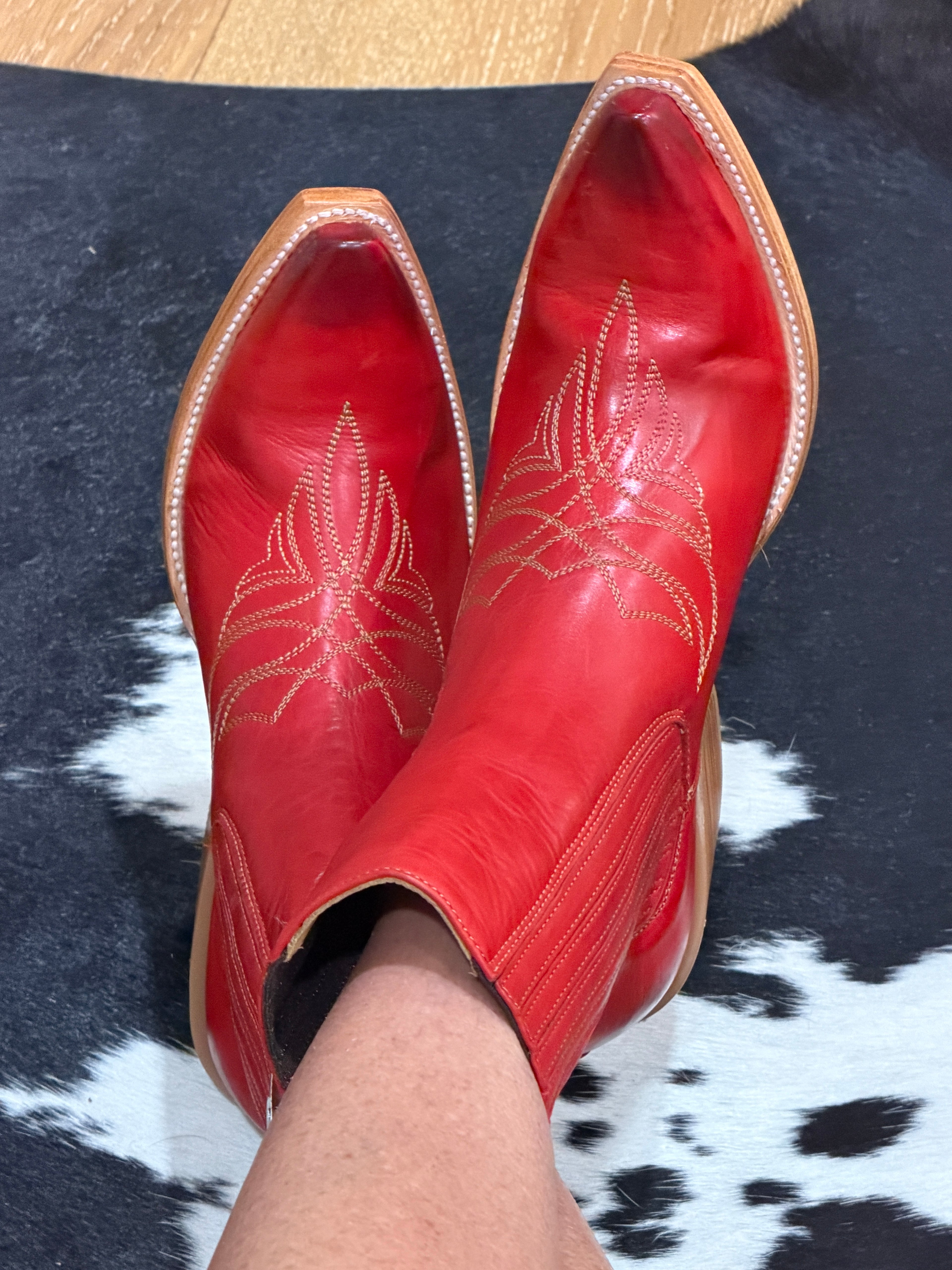 Red Shortie Western Boots