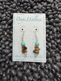 Paige Wallace Turquoise & Tigers Eye Drop Earrings
