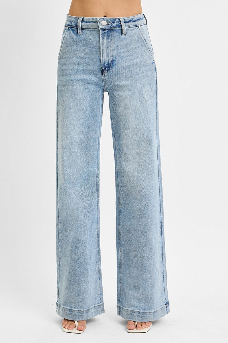 High Rise Slanted Pocket Jean