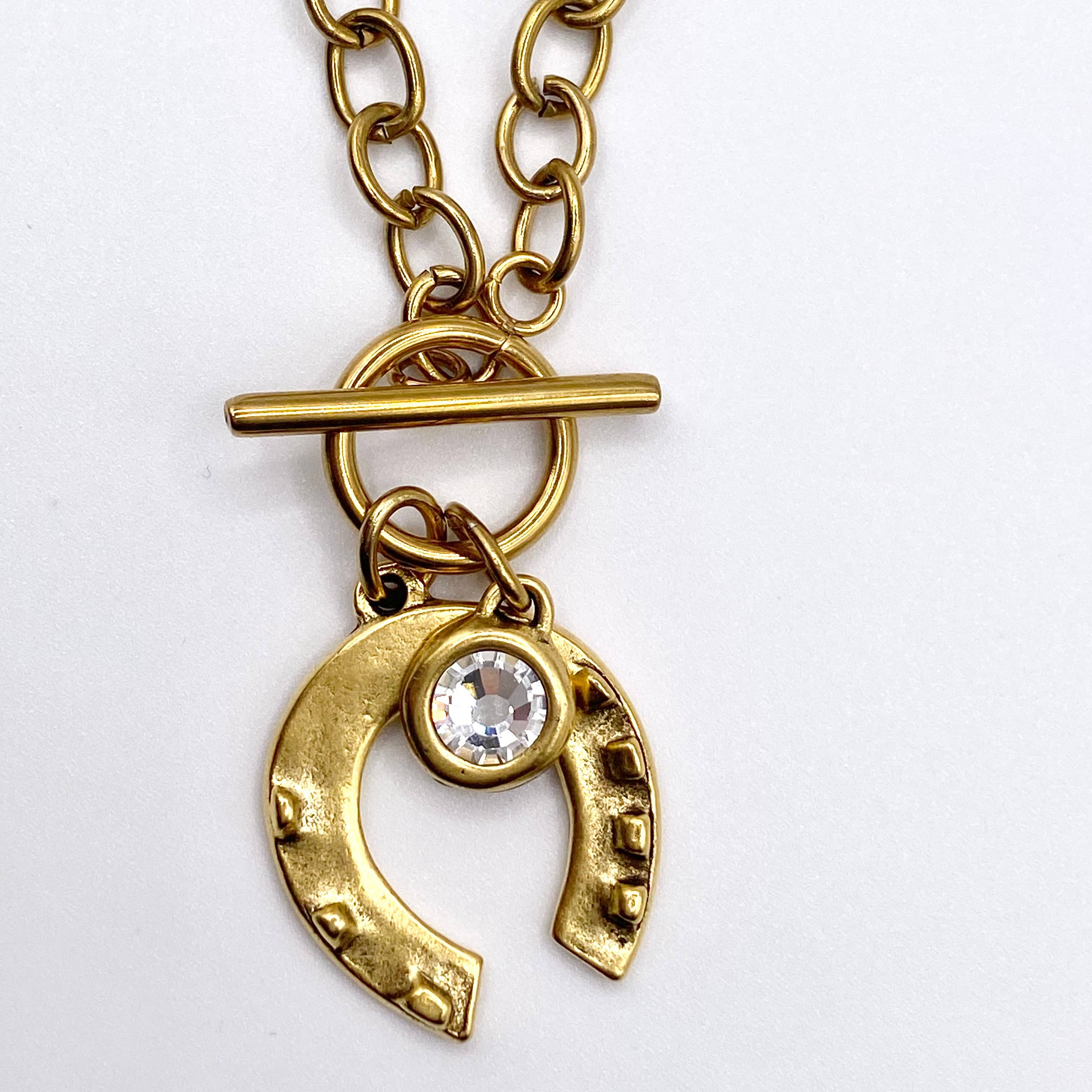 Horse shoe luxe symbol of lucky fortune 