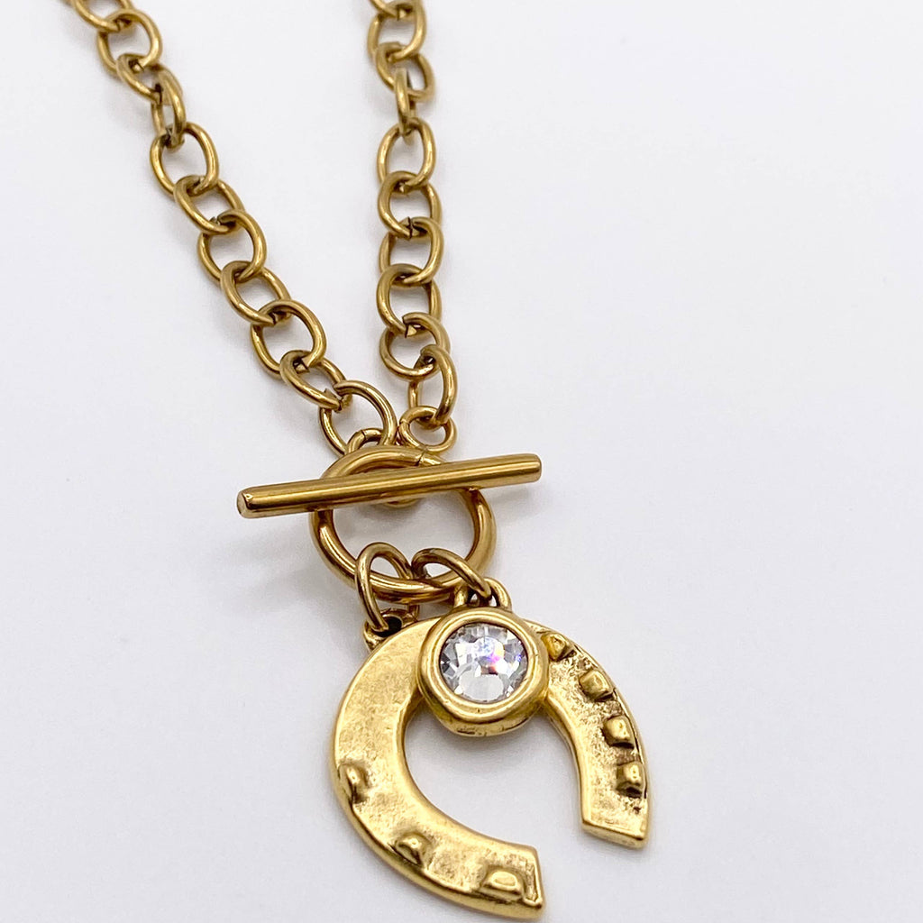 Horse shoe luxe symbol of lucky fortune 