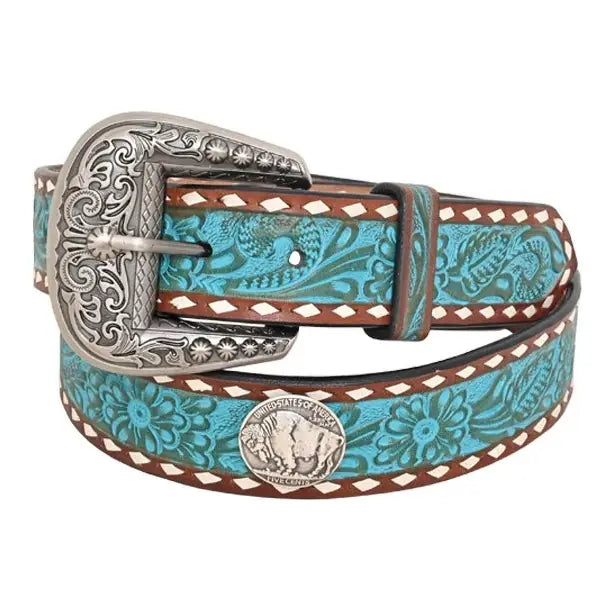 Tooled Leather Belt