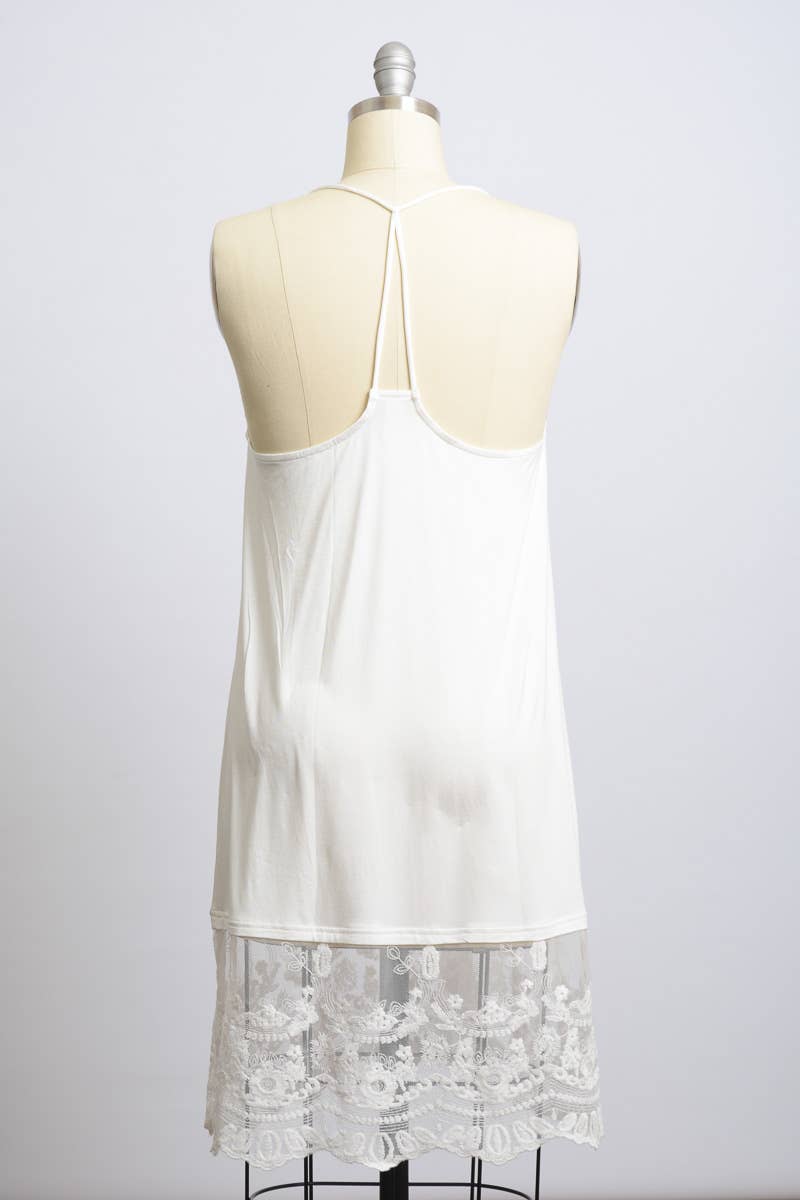 T-Back Lace Midi Slip