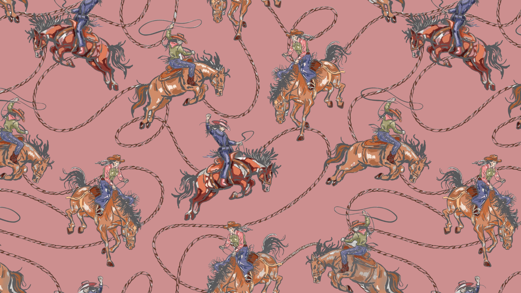 Muted Rose Pink Cowgirl Silk Twilly