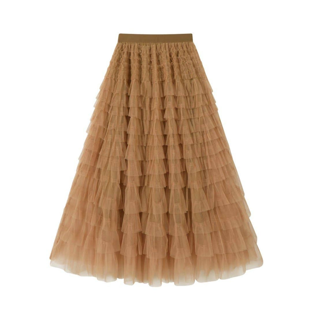Mesh Tiered Skirt