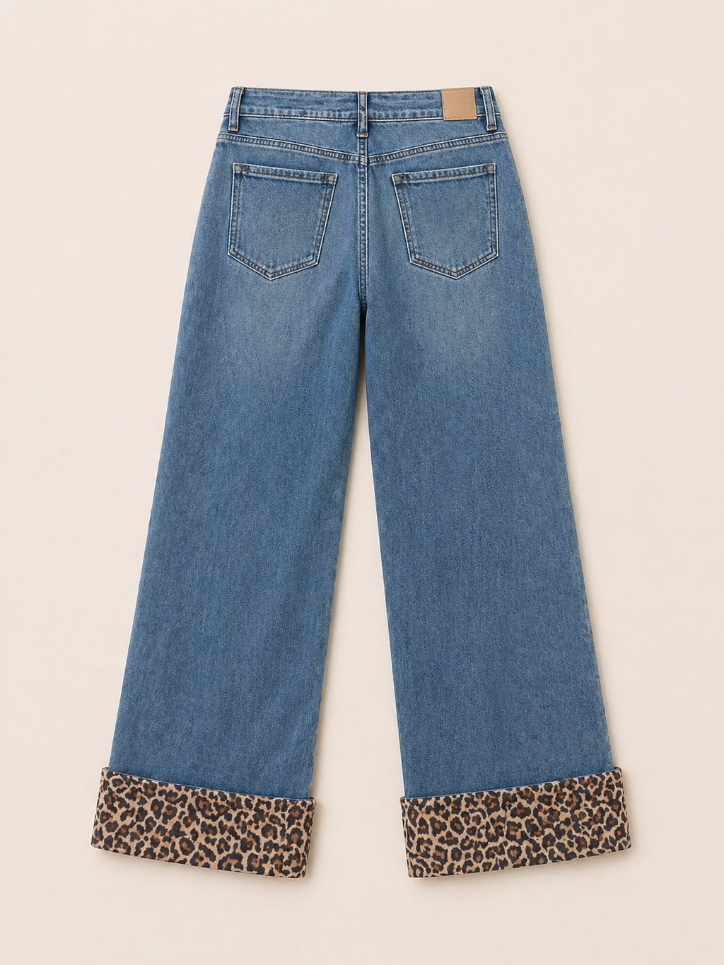 Mid Rise with Leopard Cuff