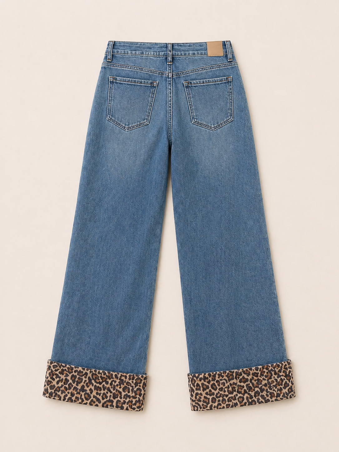 Mid Rise with Leopard Cuff